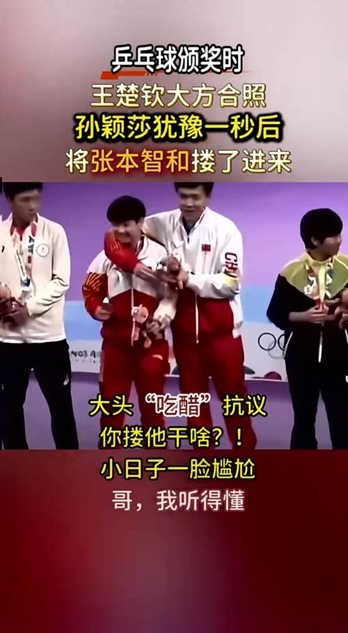 孙颖莎拥抱张本智和的图片图标