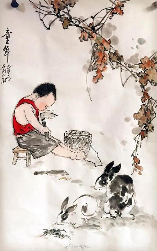 童年的水墨画仿写小练笔