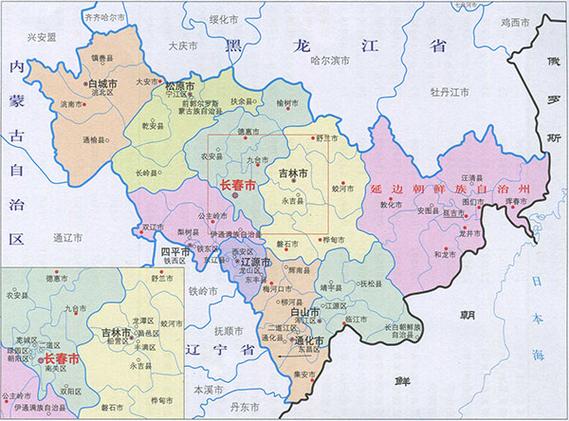 吉林省地图全图放大