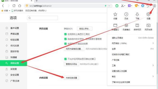 360安全浏览器内核控制meta说明