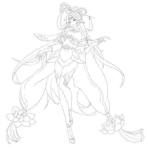 王者荣耀貂蝉简笔画