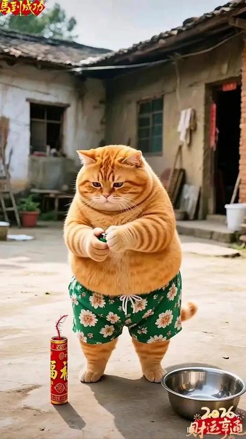 Al成生大橘猫视频搞笑版缩略图
