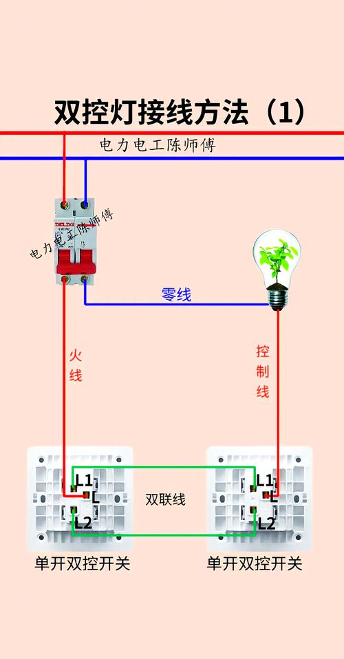 双控开关接线图一灯两控缩略图