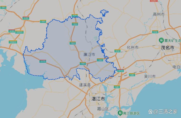 廉江市行政地图缩略图