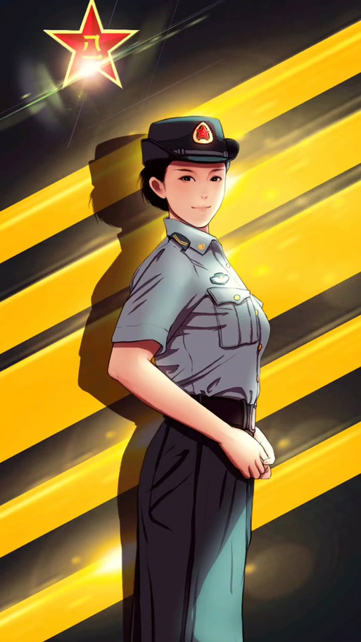 女兵军旅漫画图片