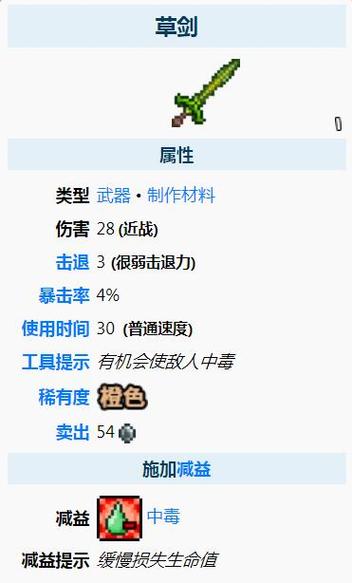 泰拉瑞亚草雏剑缩略图
