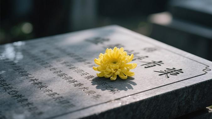 墓碑上有黄颜色好吗缩略图