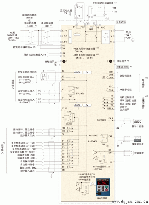 富士变频器端子接线图图标