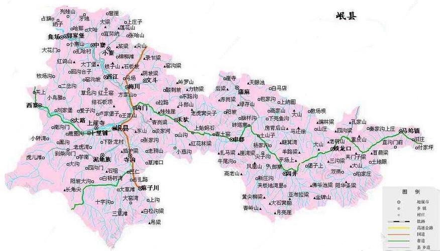 岷县地图缩略图