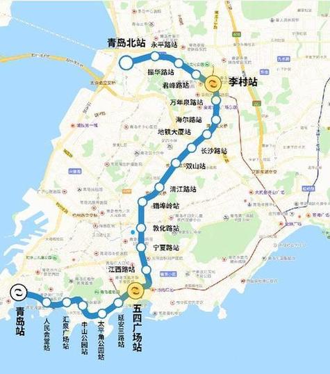 青岛3号线地铁站点图标