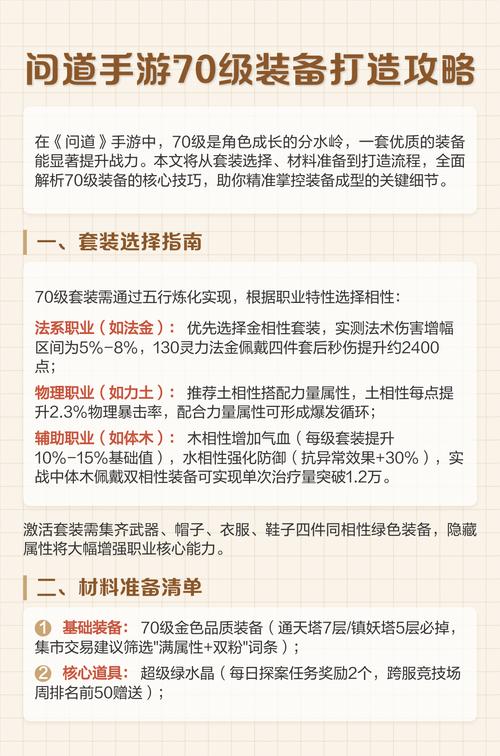 问道手游怎么打造装备
