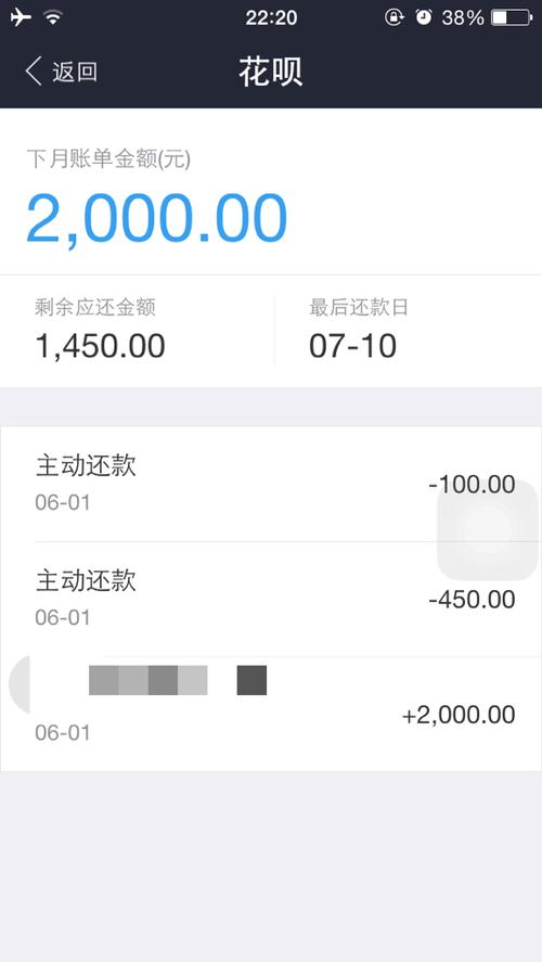 支付宝花呗额度2000刷不出来图标