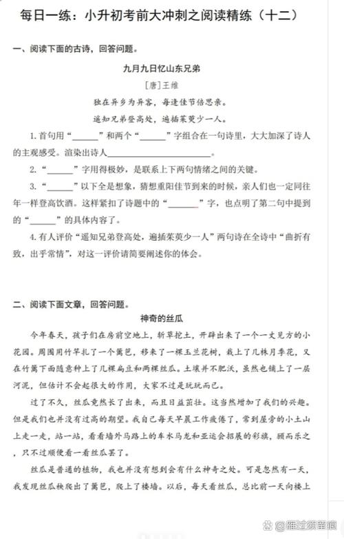 阅读理解题及答案缩略图