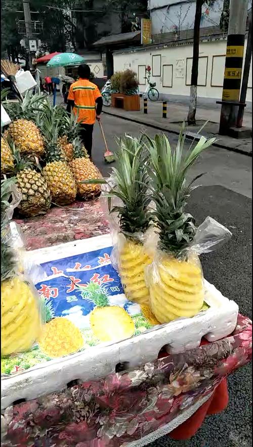 摆地摊卖菠萝图标