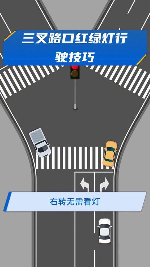 三叉路口红绿灯