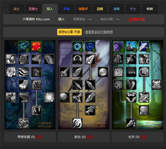 魔兽1.12天赋模拟器游戏截图