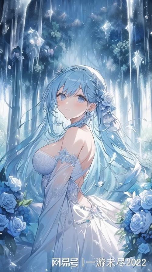 少女淡蓝色系背景图缩略图