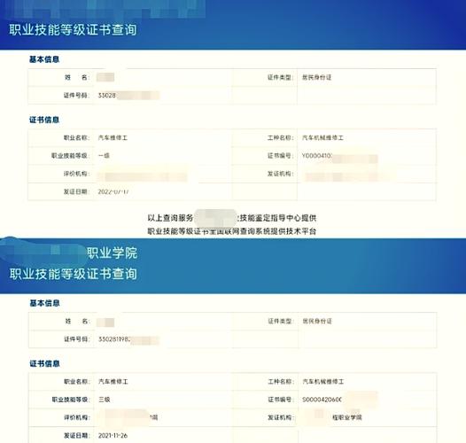 职业技能等级证书查询缩略图
