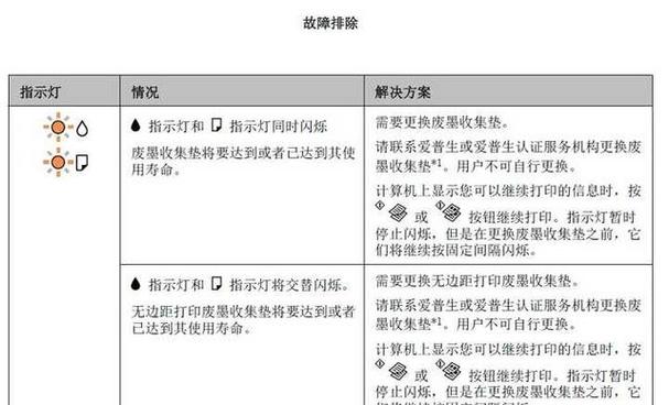 epson电源灯一直闪