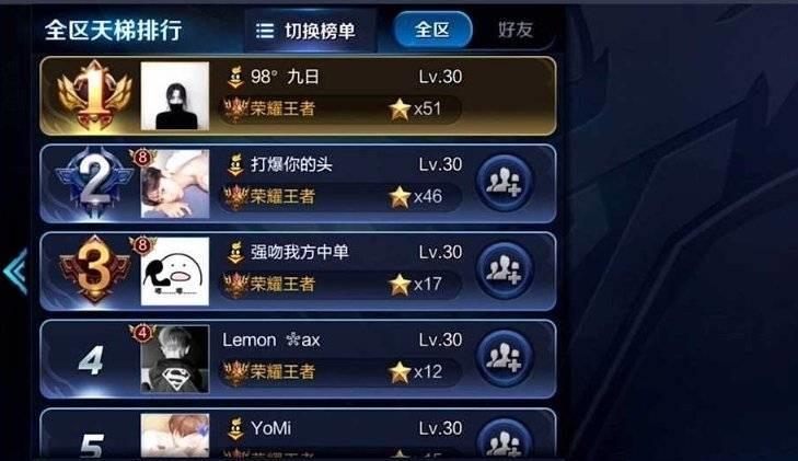王者省排名几点更新