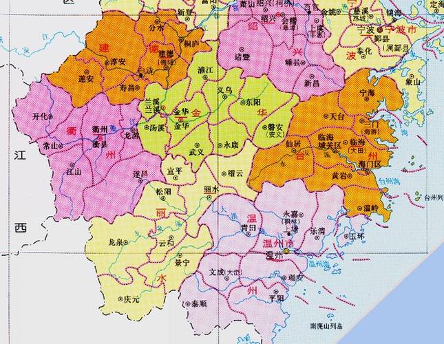 浙江省丽水市地图高清版大图缩略图