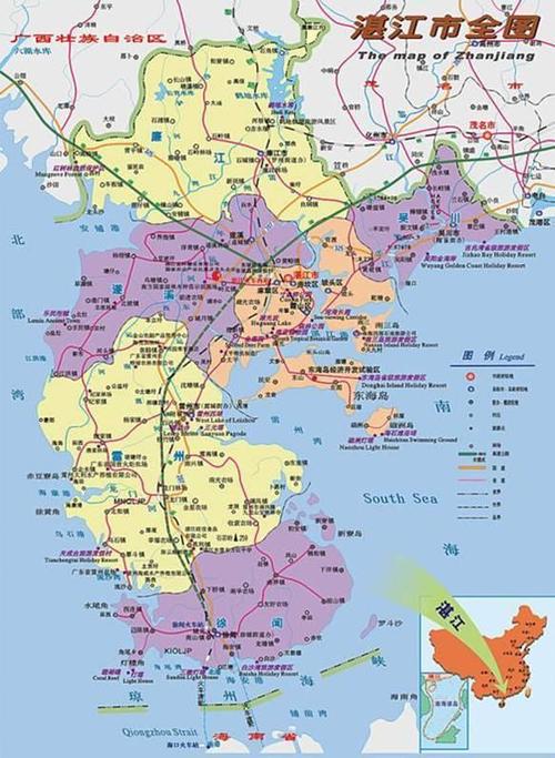 湛江市行政区划图缩略图