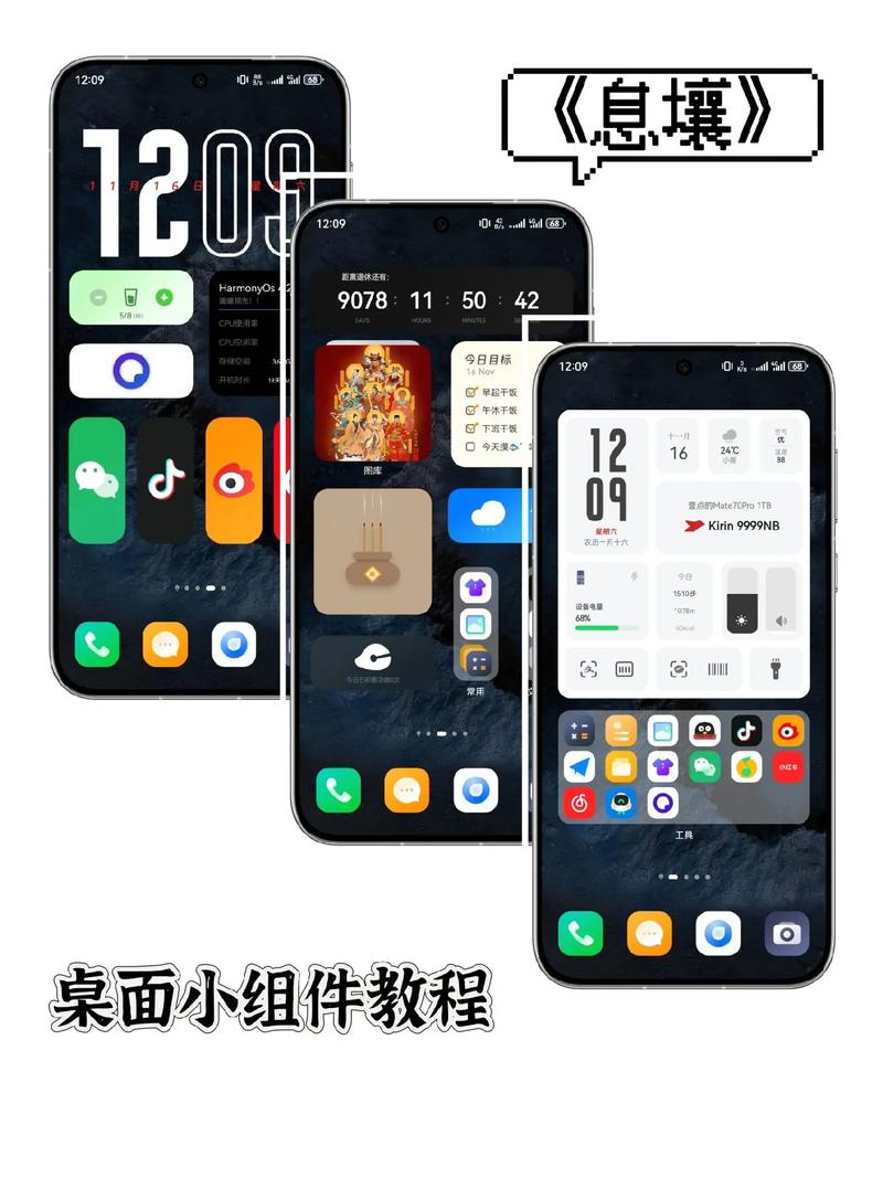 华为手机桌面小部件怎么添加缩略图