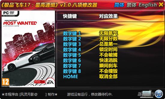 极品飞车17修改器缩略图