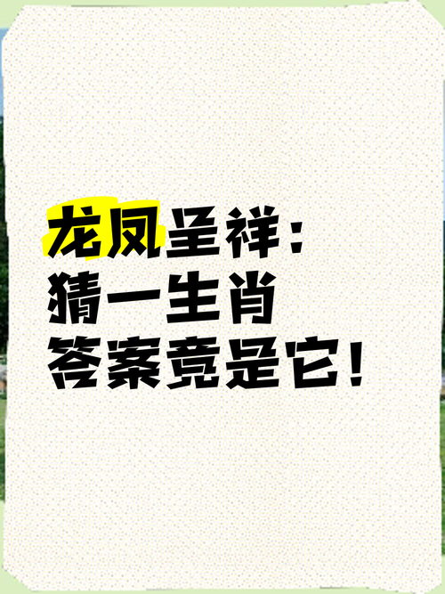 龙凤呈祥打一准确生肖缩略图