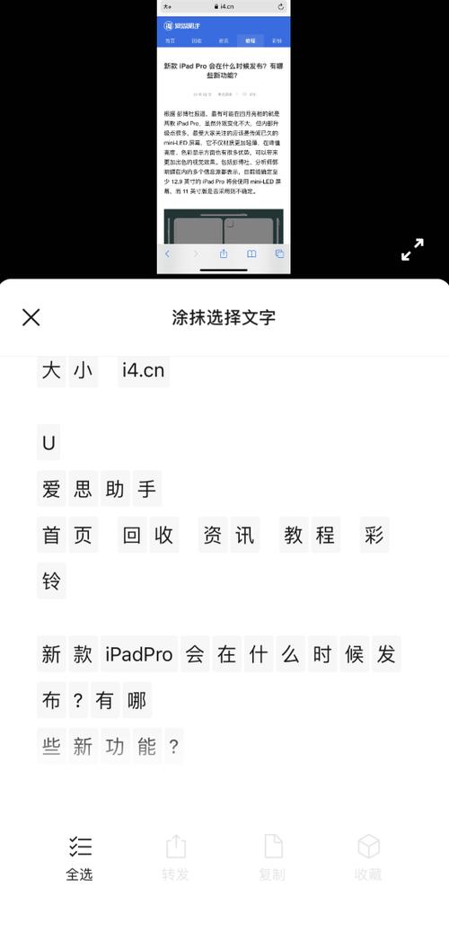 苹果手机自带文字提取