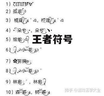 王者荣耀特殊符号名字缩略图
