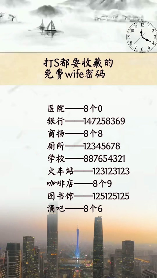 公共场所wifi密码大全图标
