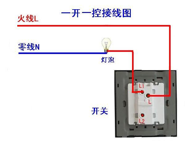 单开关怎么接线图标