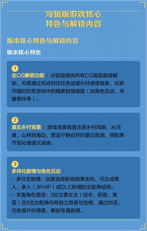 乡间暑假生活冷狐版游戏特色缩略图