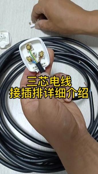 三相插头接电线正确接法图标