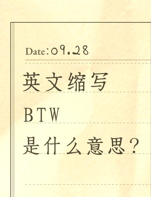 btw的来源