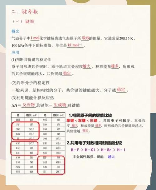 键能越大越稳定对吗