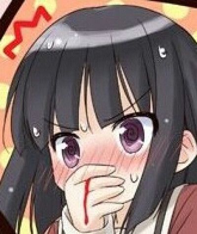 流鼻血的动漫女生图片图标