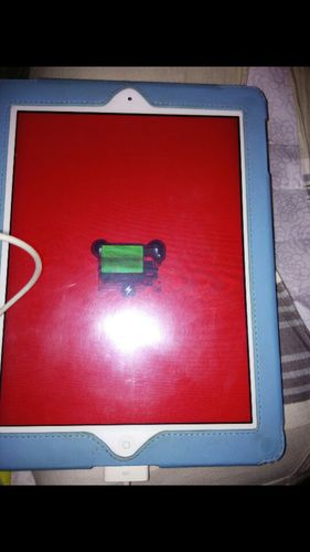 ipad关机充电显示红色电池图标
