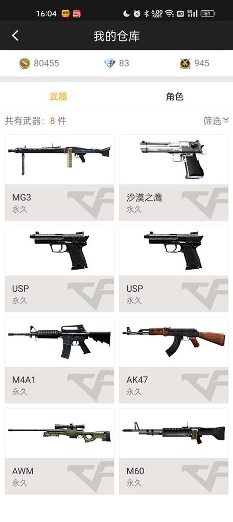 掌上穿越火线不显示仓库武器的解决方法缩略图