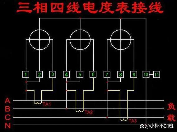 带互感器三相四线电表接线图缩略图
