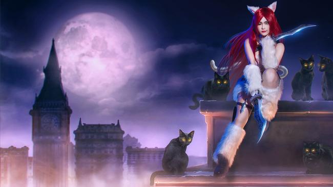 英雄联盟cosplay暗夜猫女游戏截图