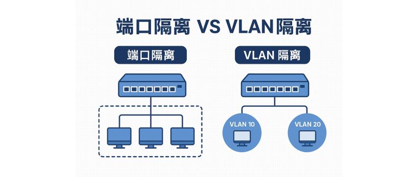 端口隔离和vlan隔离区别图标