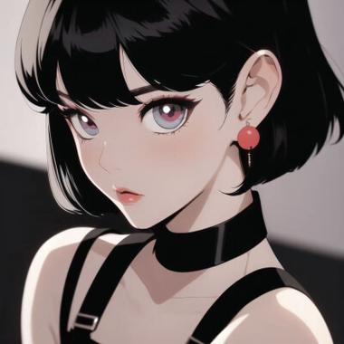 短发拉拉头像情侣女生动漫缩略图