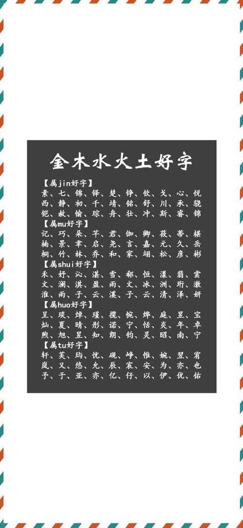 免费生辰八字五行起名缩略图