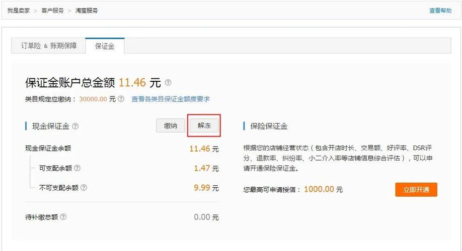 淘宝店铺如何退保证金图标