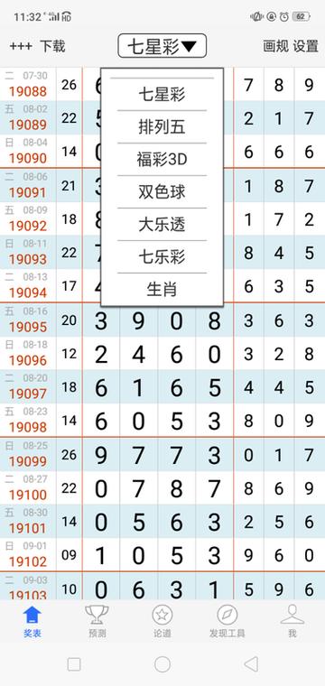 够力七星彩排列5奖表图标
