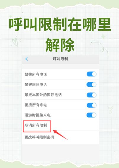 电话怎么解除呼叫限制缩略图