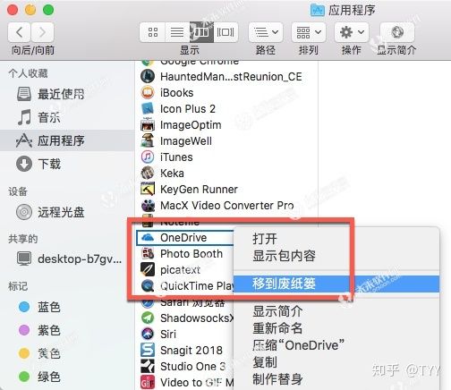 mac应用程序卸载缩略图