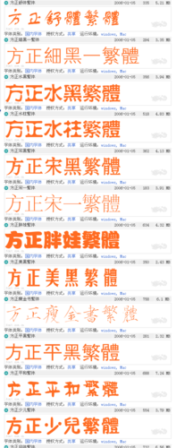 手机方正楷体字体ttf缩略图